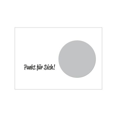 ¡Postal cruzada, PUNTO PARA USTED! con estampado en caliente en plata