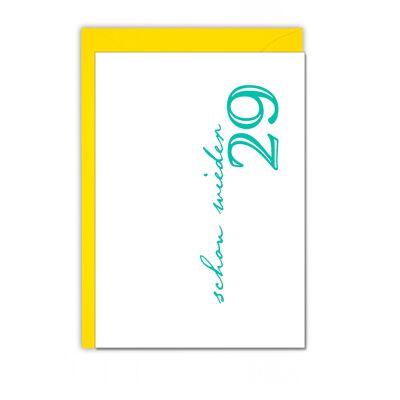 Folded card landscape, SCHON AGIEDER 29, light green