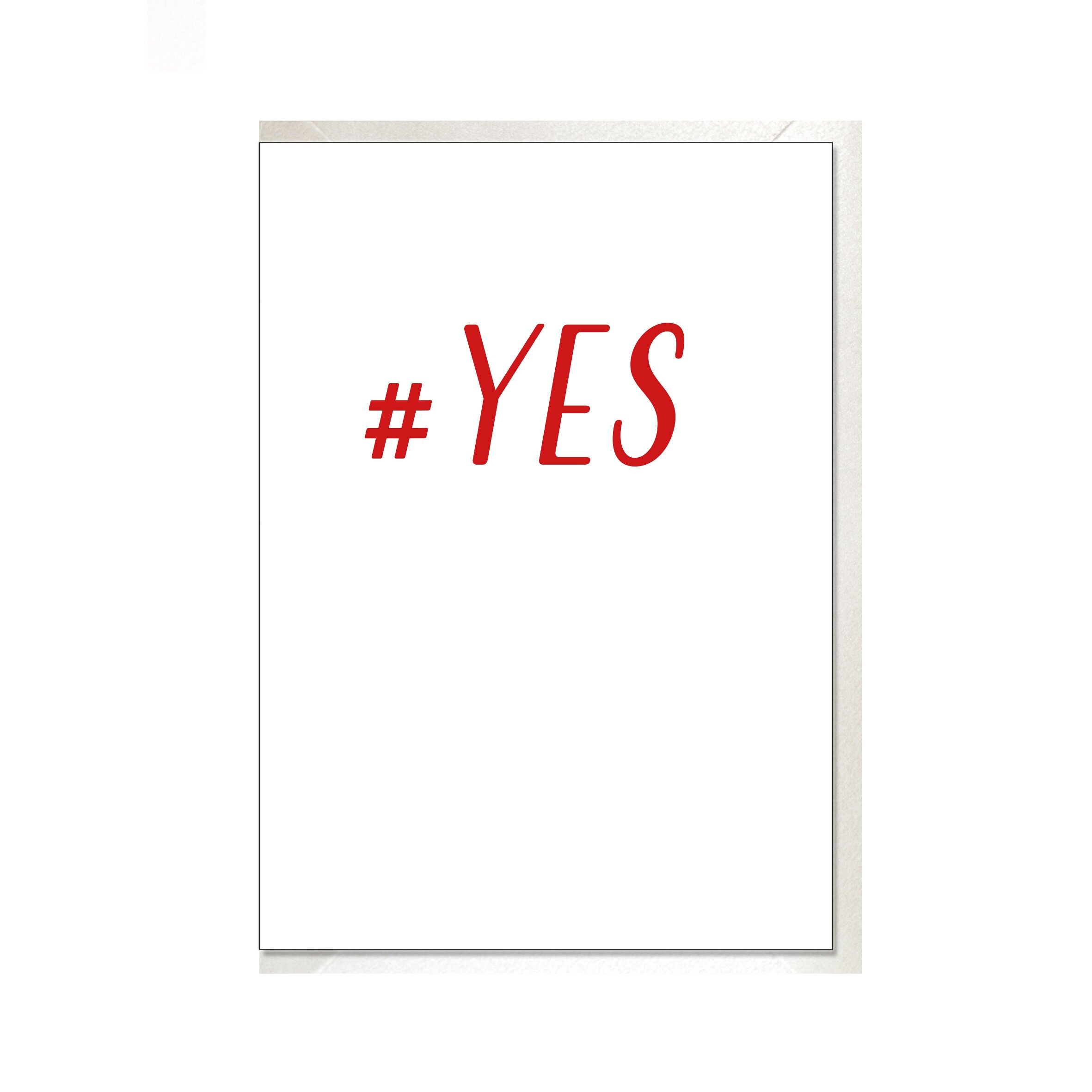 Biglietto piegato, #SI', rosso