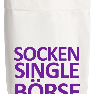 Paperbags Small blanco, SOCKS SINGLE BÖRSE, violeta