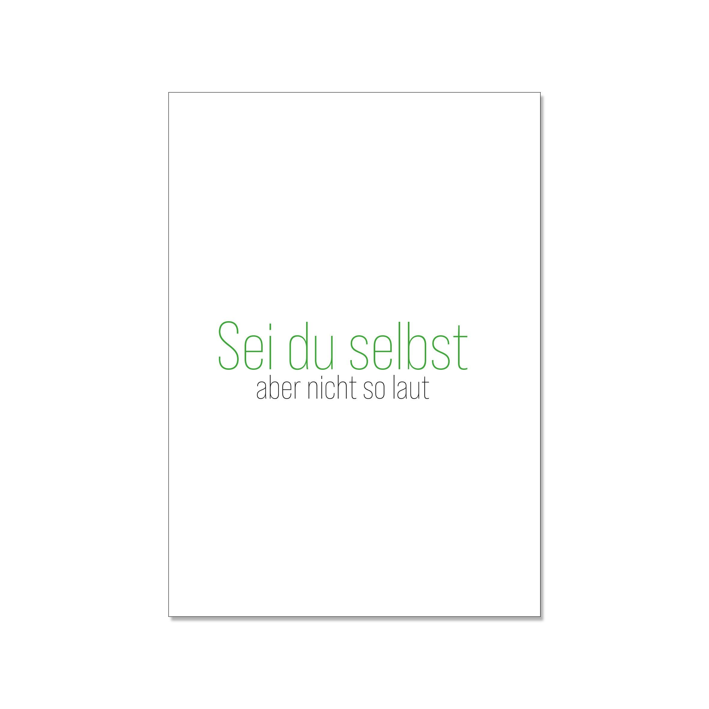 Cartolina, ESSERE TE STESSO MA NON COSI' RUMOROSO