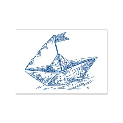 Tarjeta postal, BARCO DE PAPEL