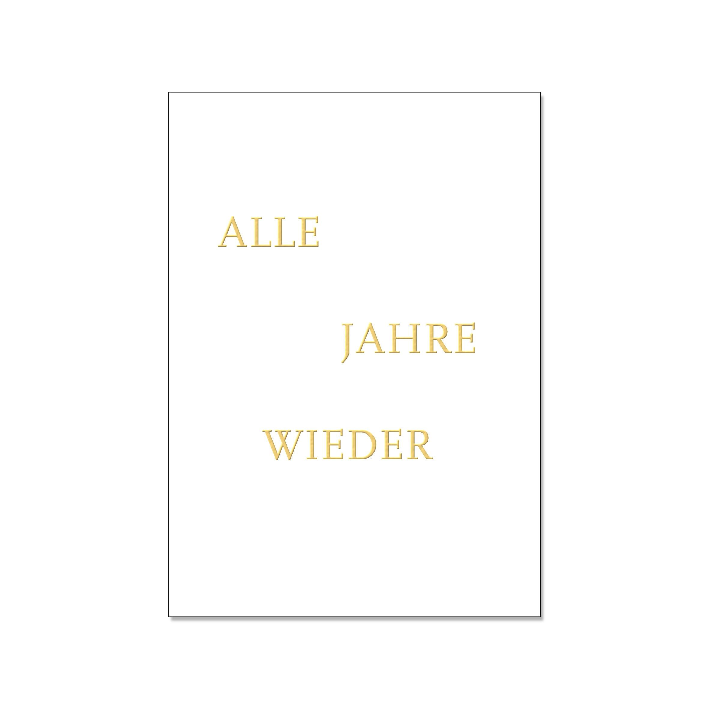 Cartolina alta, OGNI ANNO, oro