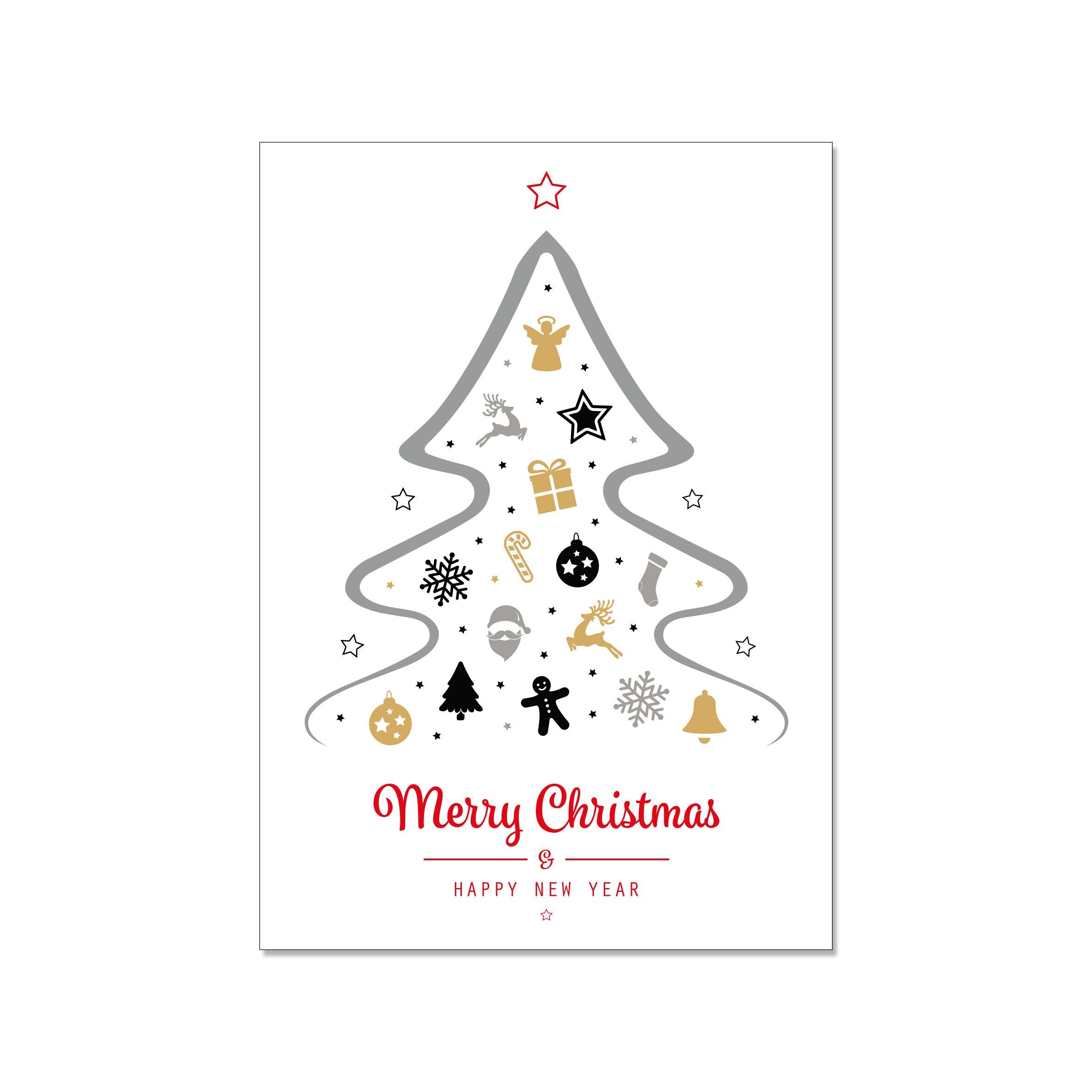 Cartolina alta, BUON NATALE E FELICE ANNO NUOVO