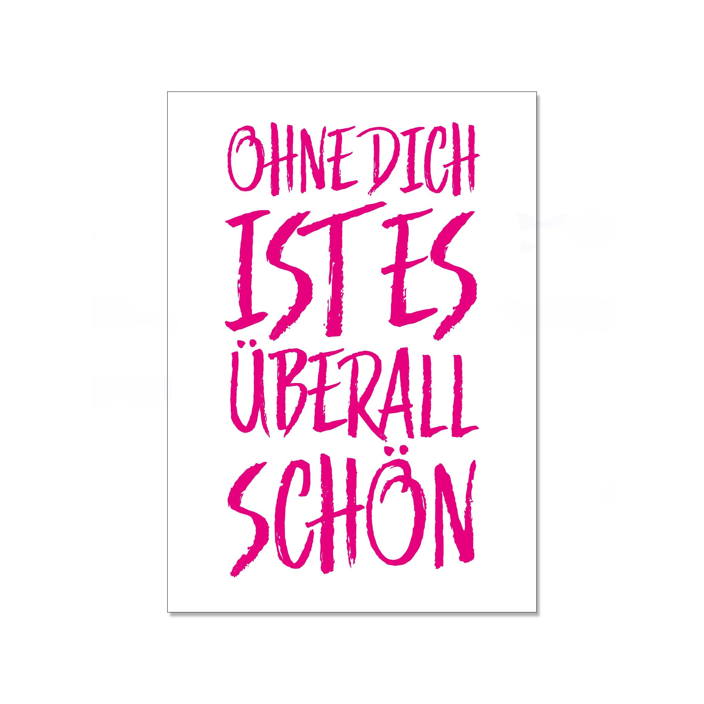 Cartolina in su, SENZA DI TE È BELLO OVUNQUE