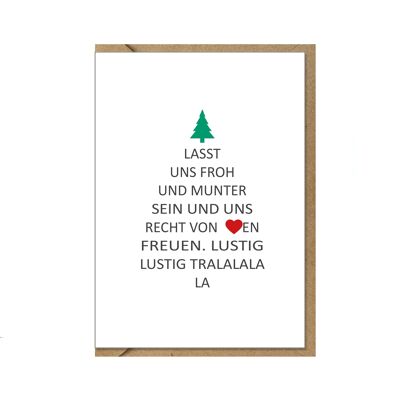 Carte pliante en relief, LET'S BE MERRY