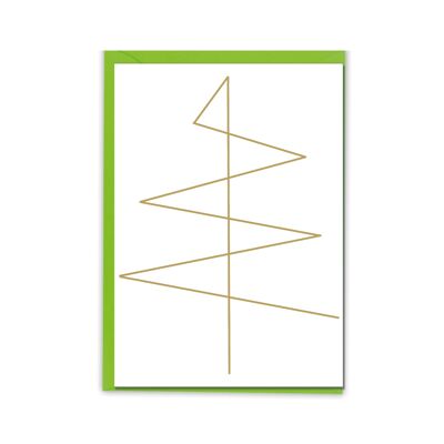 Vertical folding card, VERY SIMPLE CHRISTMAS TREE