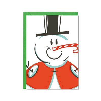 Folded card up, SNOWMAN