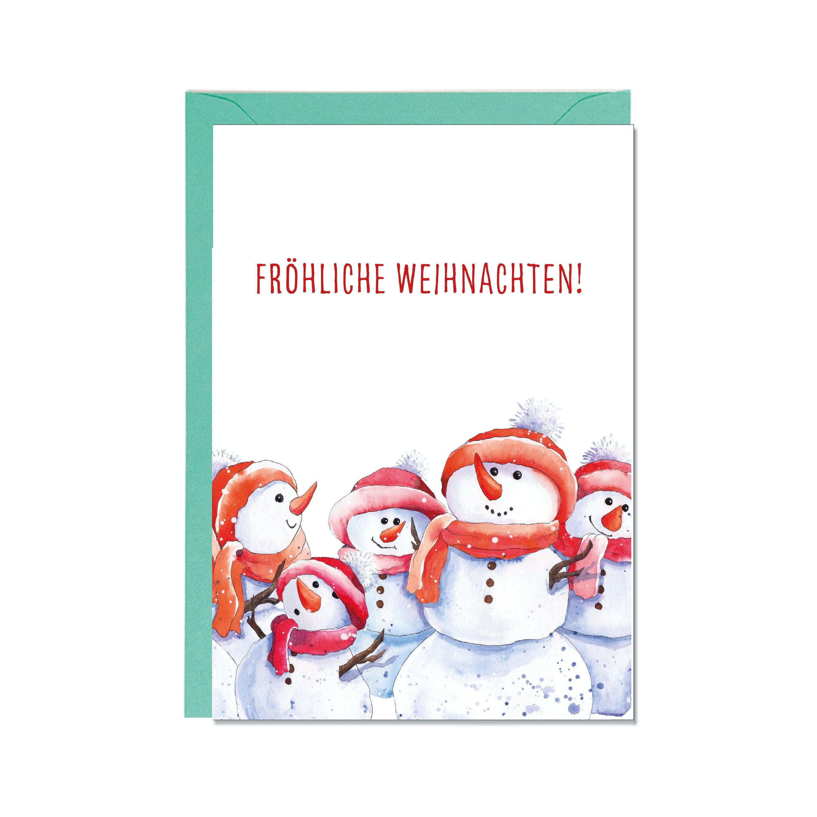 Biglietto piegato, PUPAZZI DI NEVE