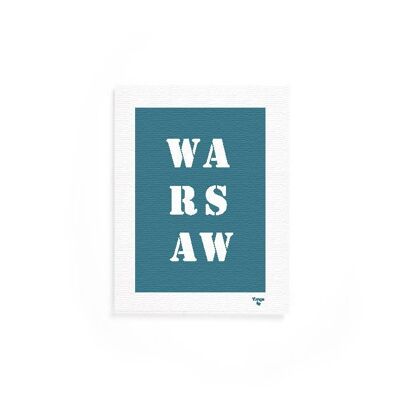 Affiche "Varsovie" bleue