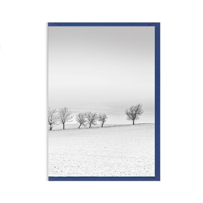 Carta piegata in verticale, FORESTA NELLA NEVE