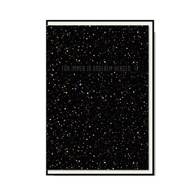 Biglietto piegato, PER SEMPRE NEI NOSTRI CUORI