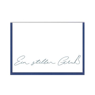 Tarjeta plegable horizontal, Un saludo silencioso