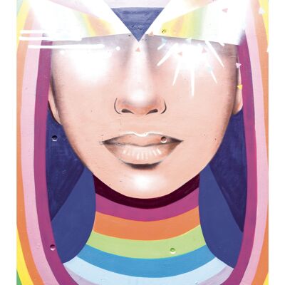 Affiche A3 (29,7 x 42 cm), FEMME ARC-EN-CIEL