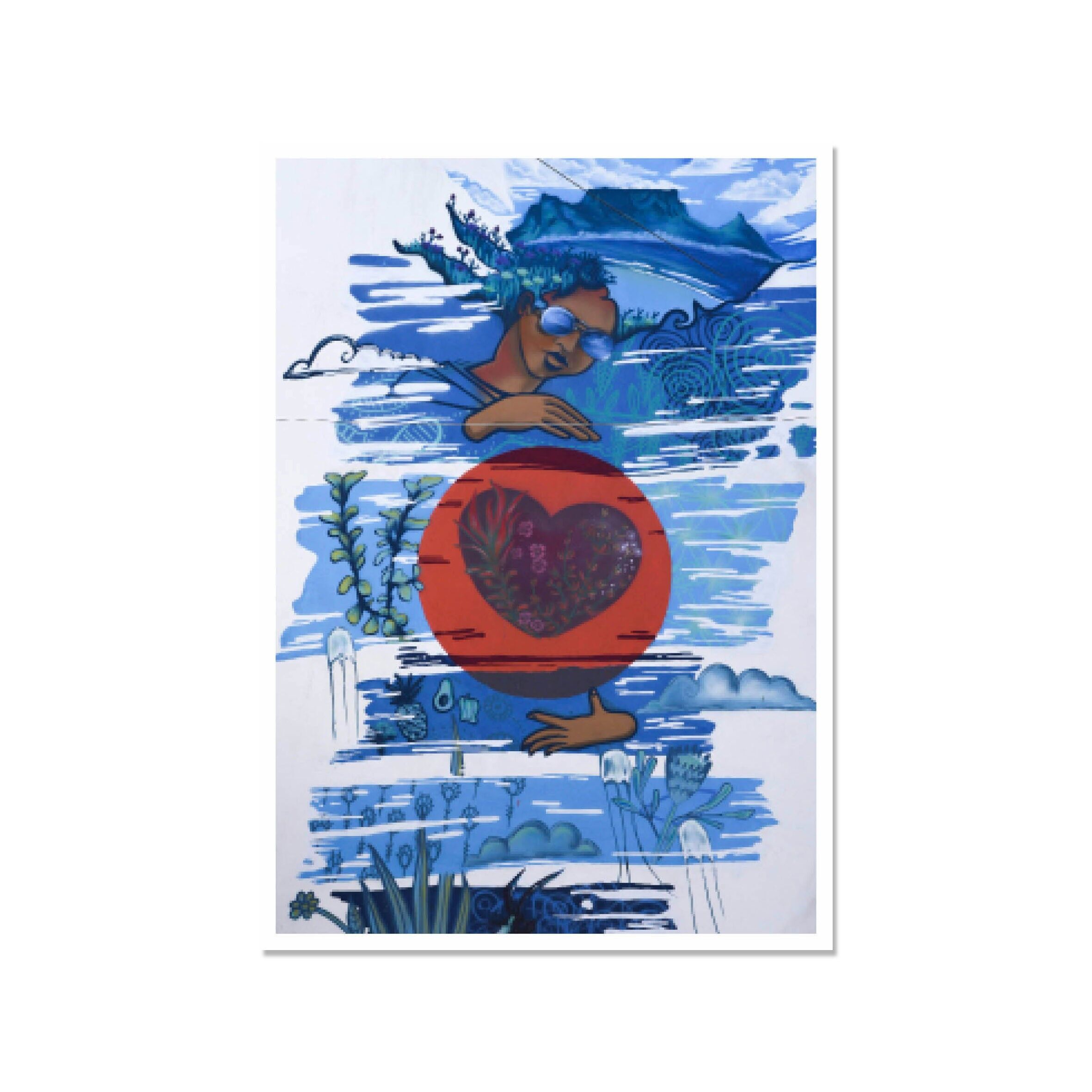 Cartolina alta, street art, LOVE TO CARE