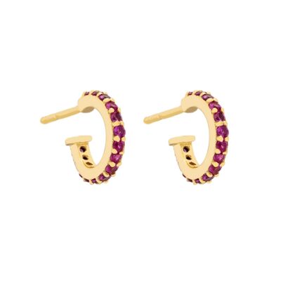 Eclectic Shine Kleine Fuchsia Hoops