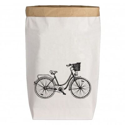 Paperbags Large blanco, BICYCLE, gris oscuro