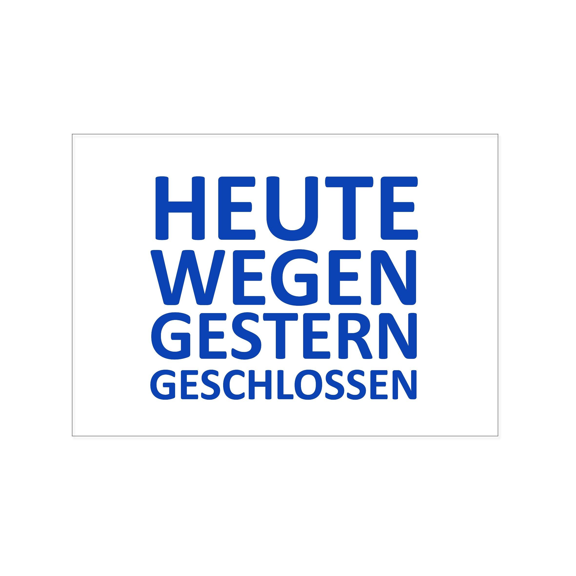 Paesaggio da cartolina, CHIUSO OGGI PER IERI, blu