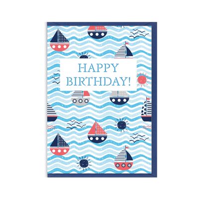 Folded card, HAPPY BIRTHDAY (cap)