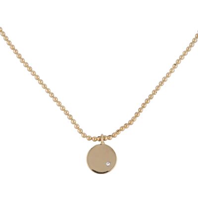 Ayda gold initial disc necklace