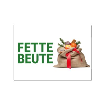 Postkarte quer, FETTE BEUTE