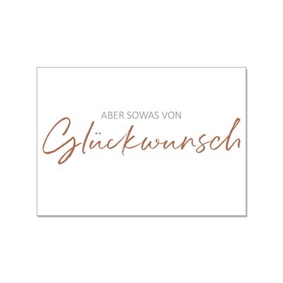 Postkarte quer, ABER SOWAS VON GLÜCKWUNSCH