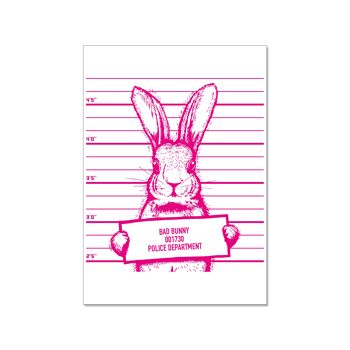 Carte postale haute, BAD BUNNY 001730 SERVICE DE POLICE