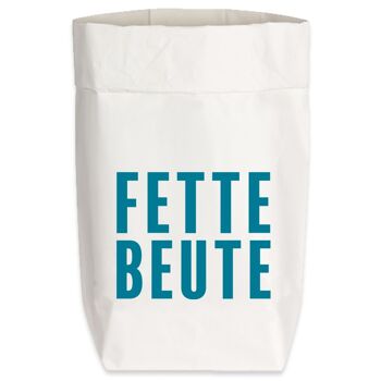 Sacs en papier Petit blanc, FETTE BEUTE, turquoise