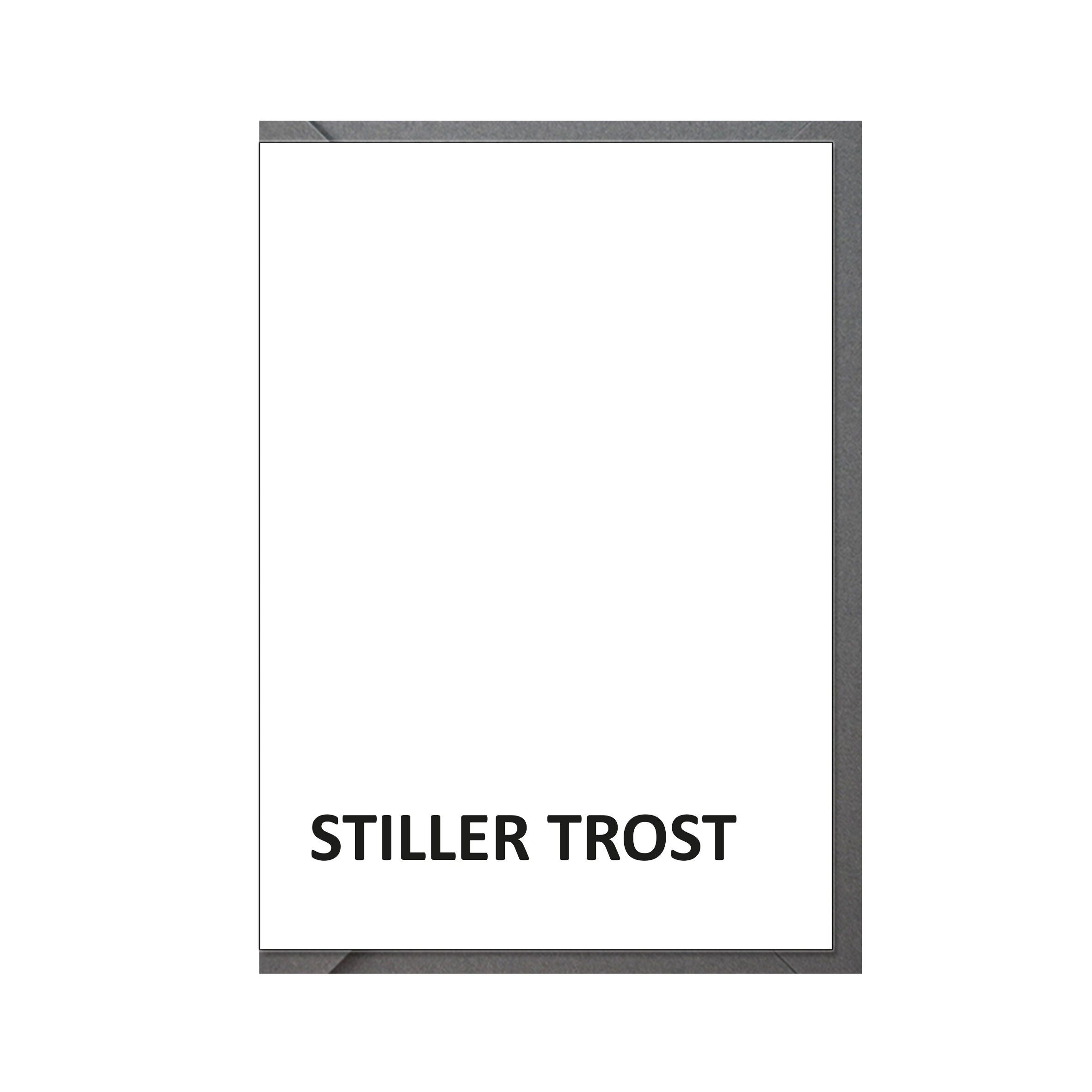 Biglietto pieghevole verticale, SILENT CONSOLATION, nero