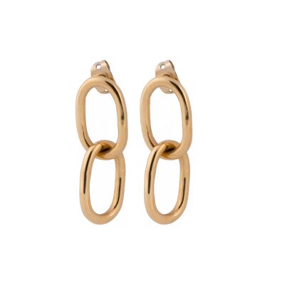 Amelie gold double hoops