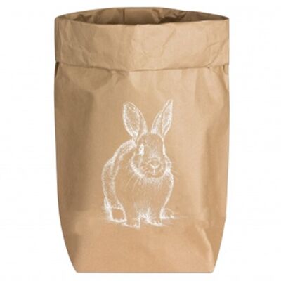 Paperbags Small natur, HASE SITZEND, weiss