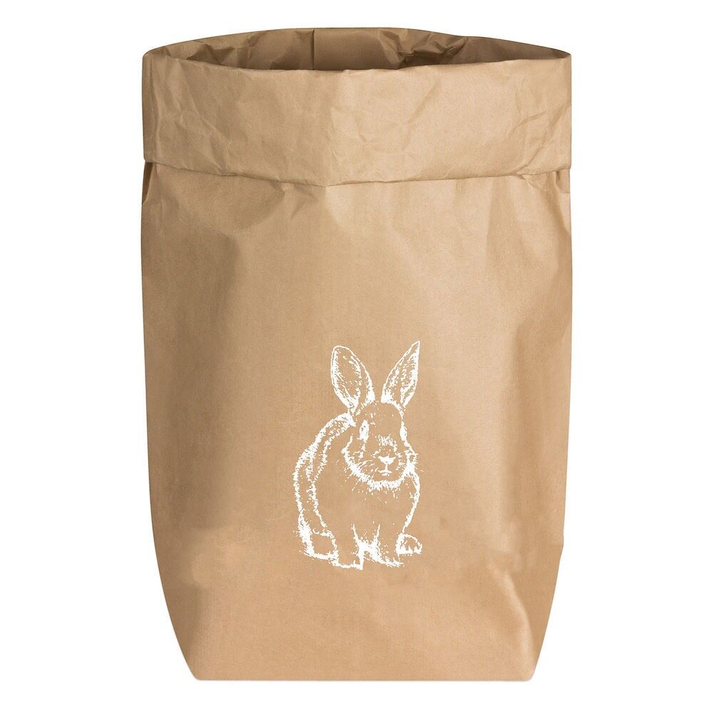 Sacchetti di carta Piccoli naturali, CONIGLIO SEDUTO, bianchi