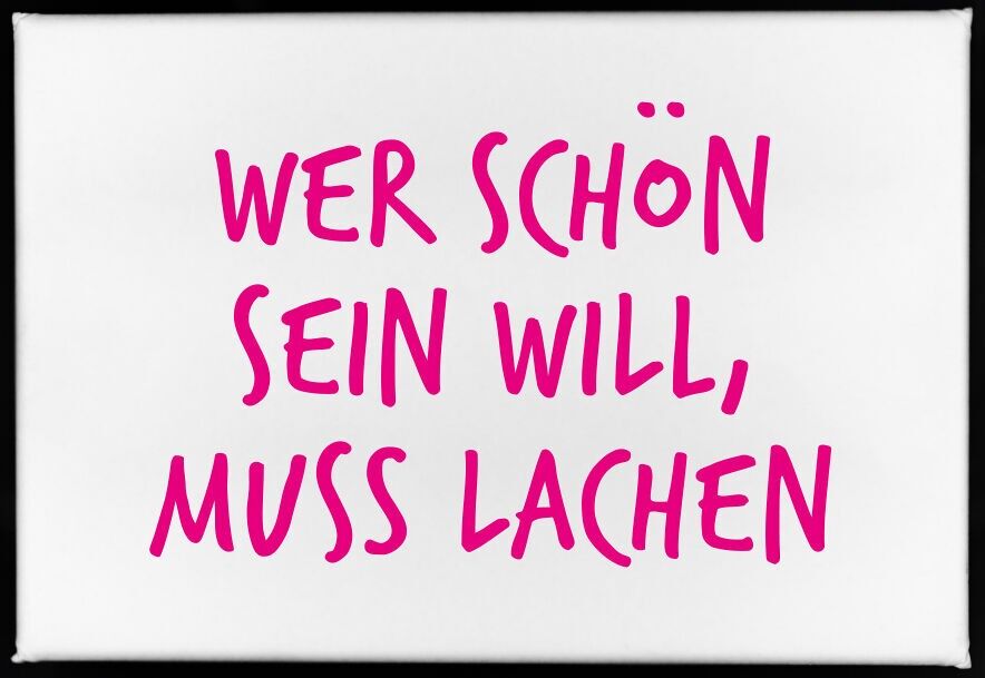 Magnete "Se vuoi essere bella, devi ridere" (80x53mm) – Il tuo motto di bellezza