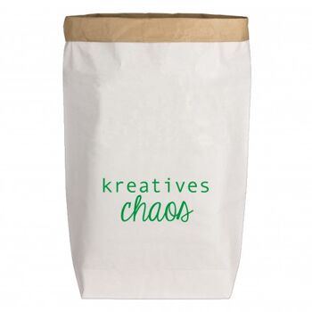 Sacs en papier Grand blanc, CREATIVE CHAOS, vert