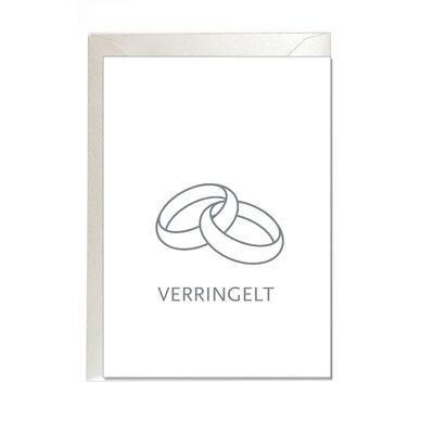 Vertical folding card, RINGED, silver-grey