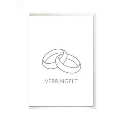 Carte pliante verticale, RINGED, gris argent