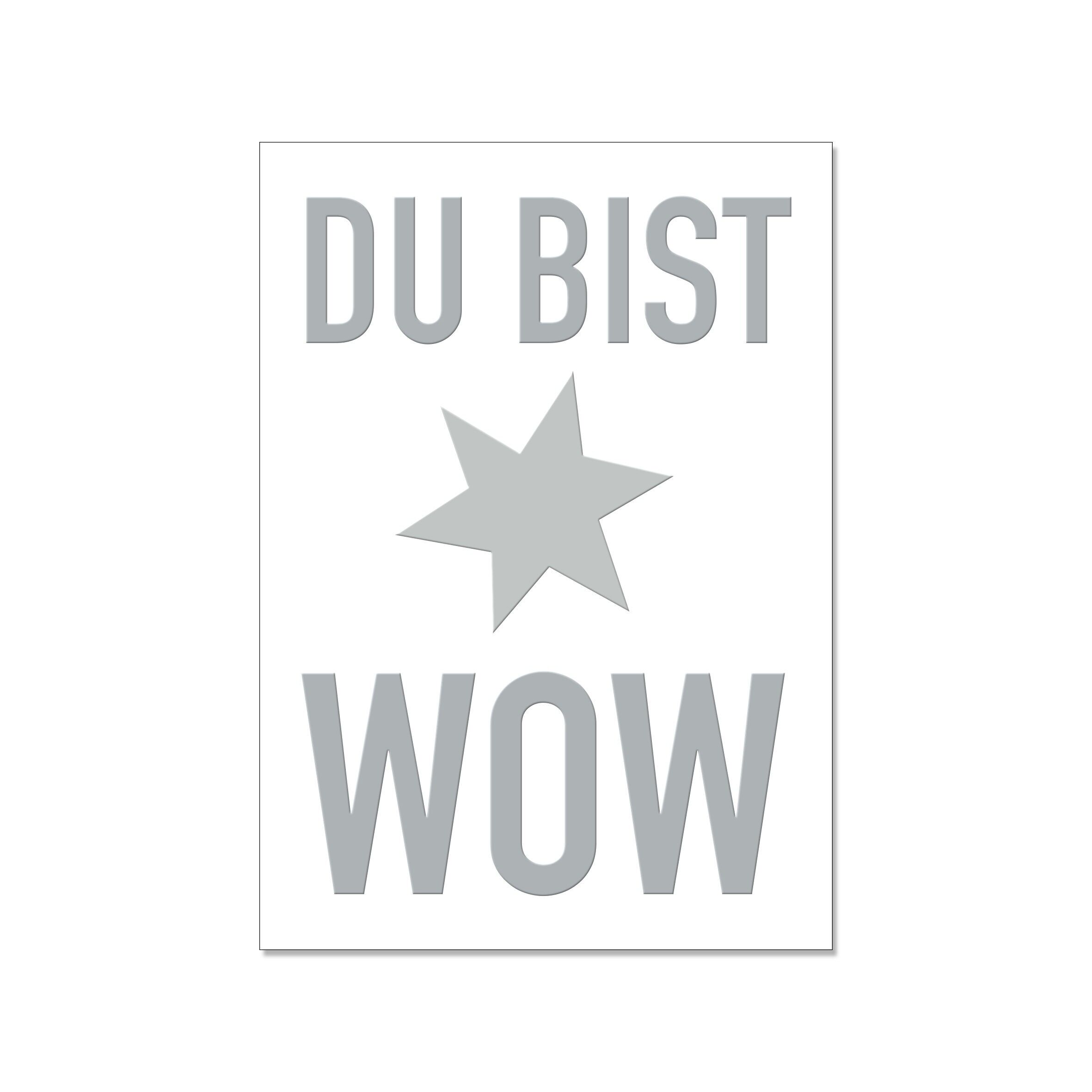 Cartolina verticale, SEI WOW finito con pellicola a caldo