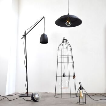 Lampadaire Noir Mat ASYM 2