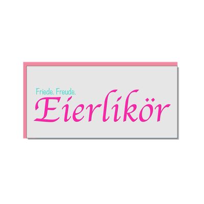 Karte DIN Lang, FIREDE. FREUDE. EIERLIKÖR.