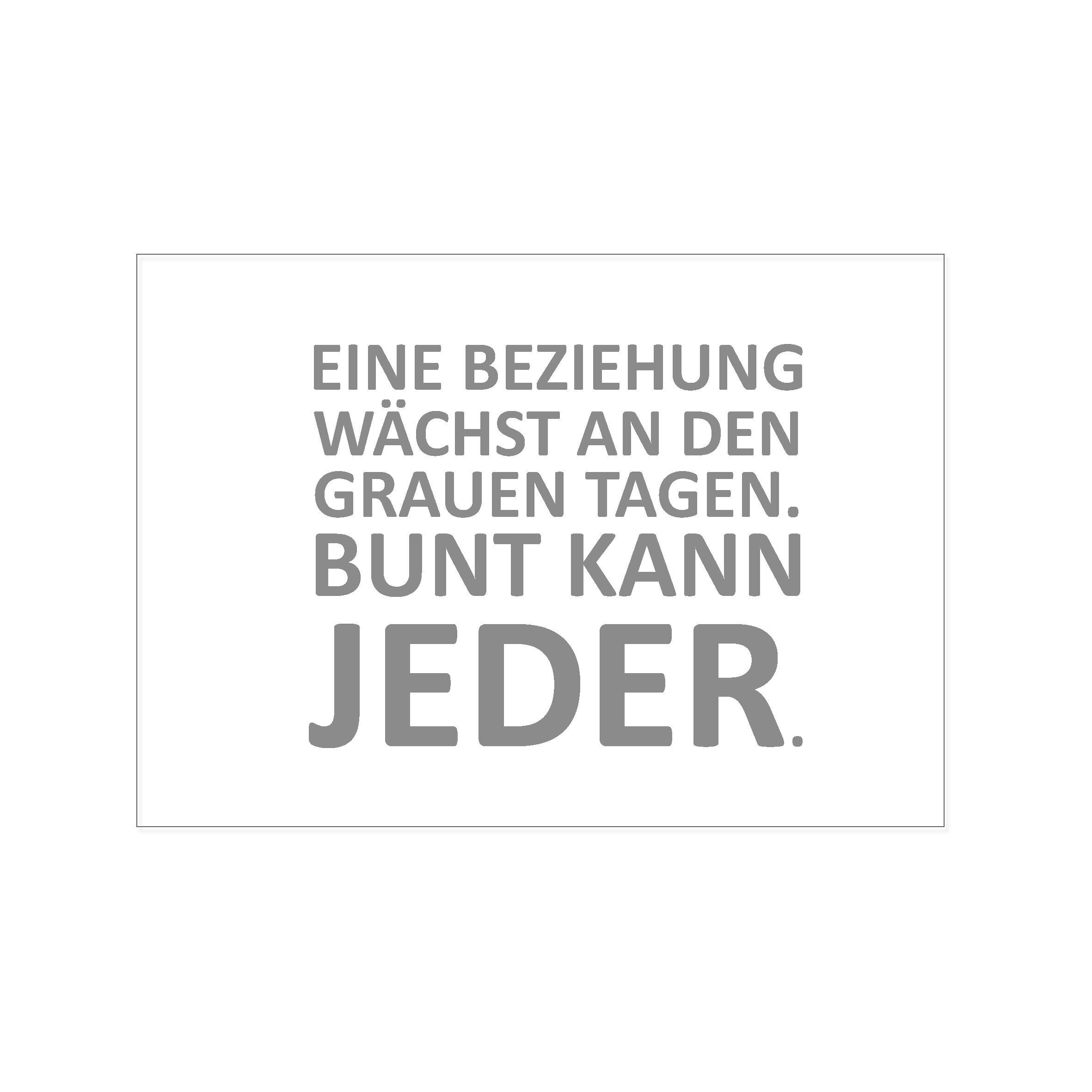 Cartolina attraverso, UNA RELAZIONE CRESCE NEI GIORNI GRIGI. TUTTI POSSONO COLORATO, grigio