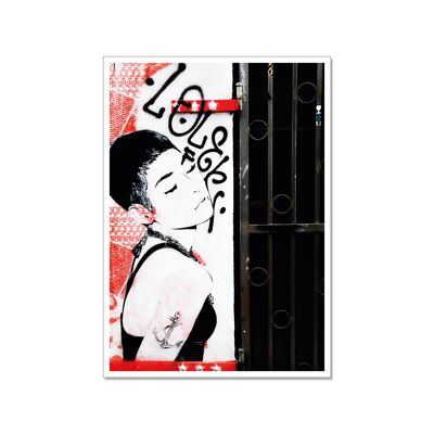 Postcard high, street art, TATTOOED GIRL
