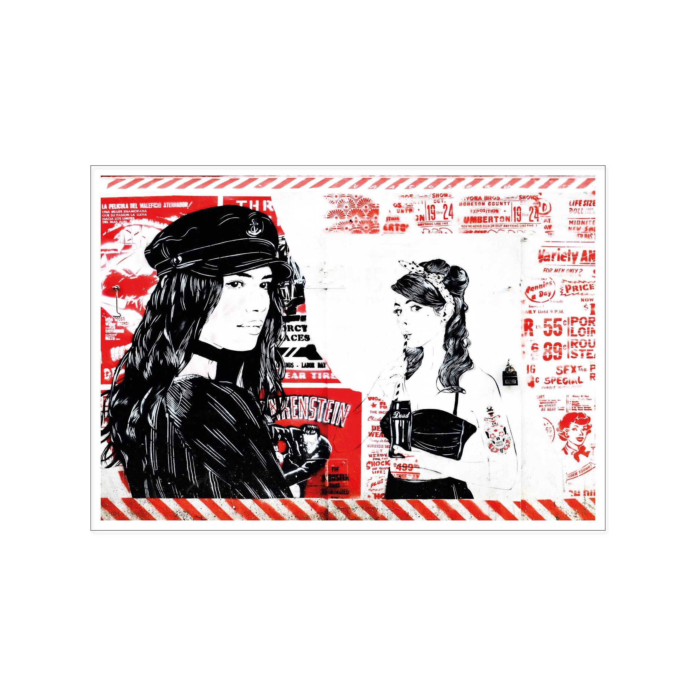 Paesaggio da cartolina, street art, DRINK A DEAD