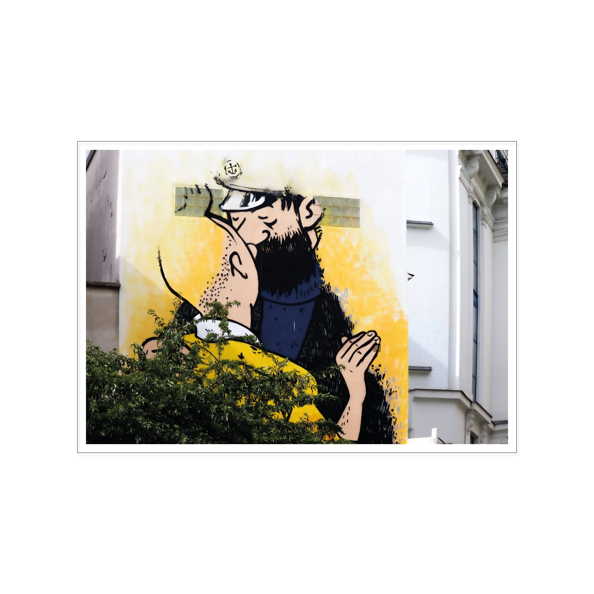 Paesaggio da cartolina, street art, LOVE THE CAPTAIN