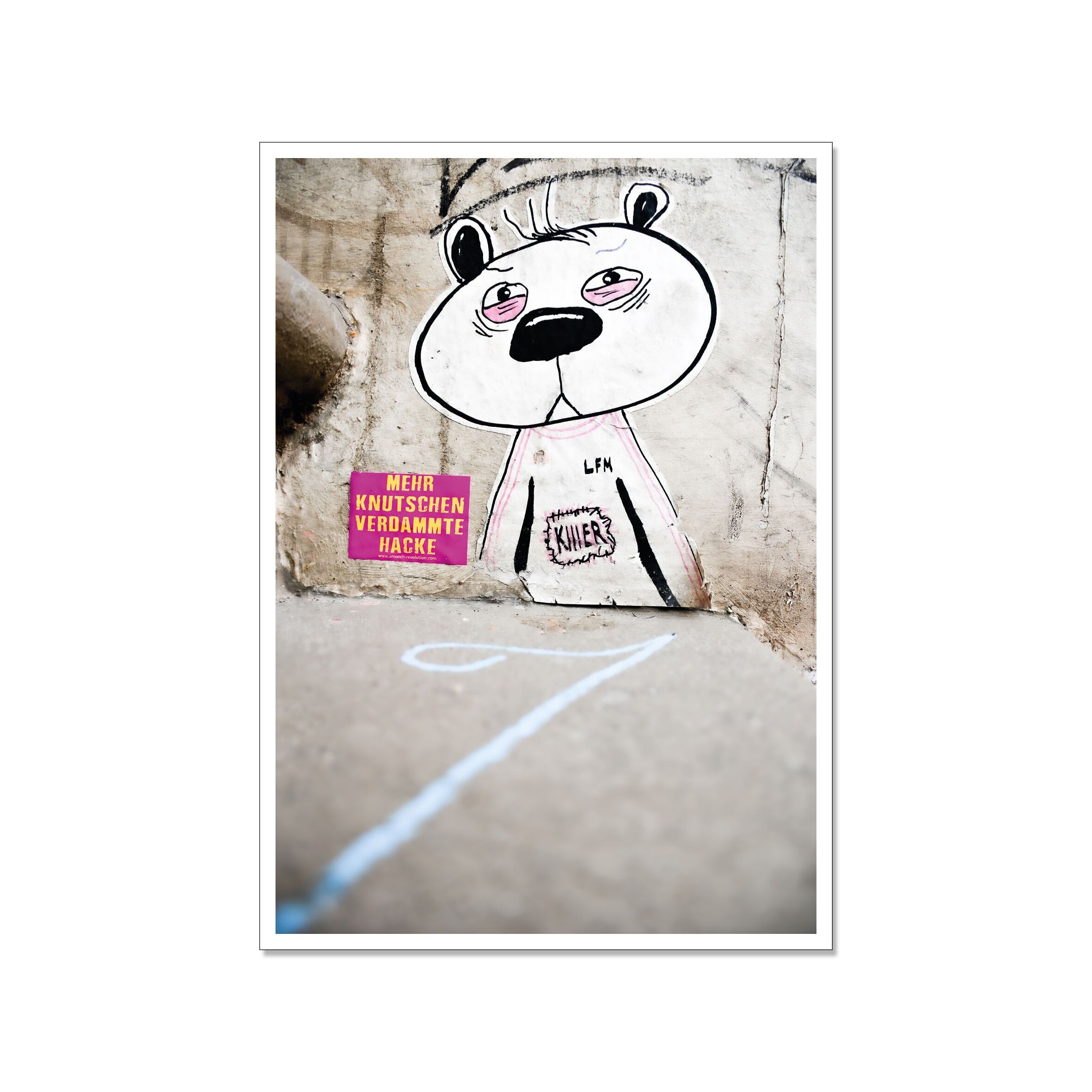 Cartolina in su, street art, PIÙ BALCONE!