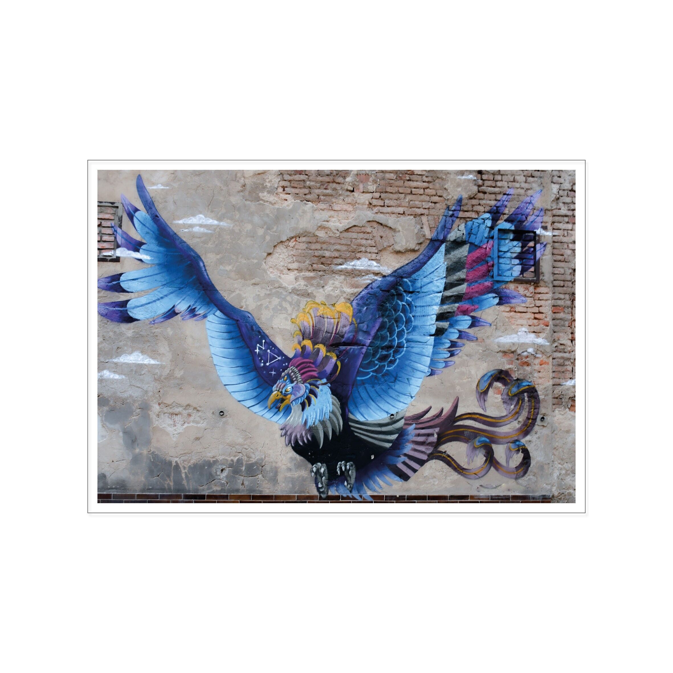 Paesaggio da cartolina, street art, PHOENIX