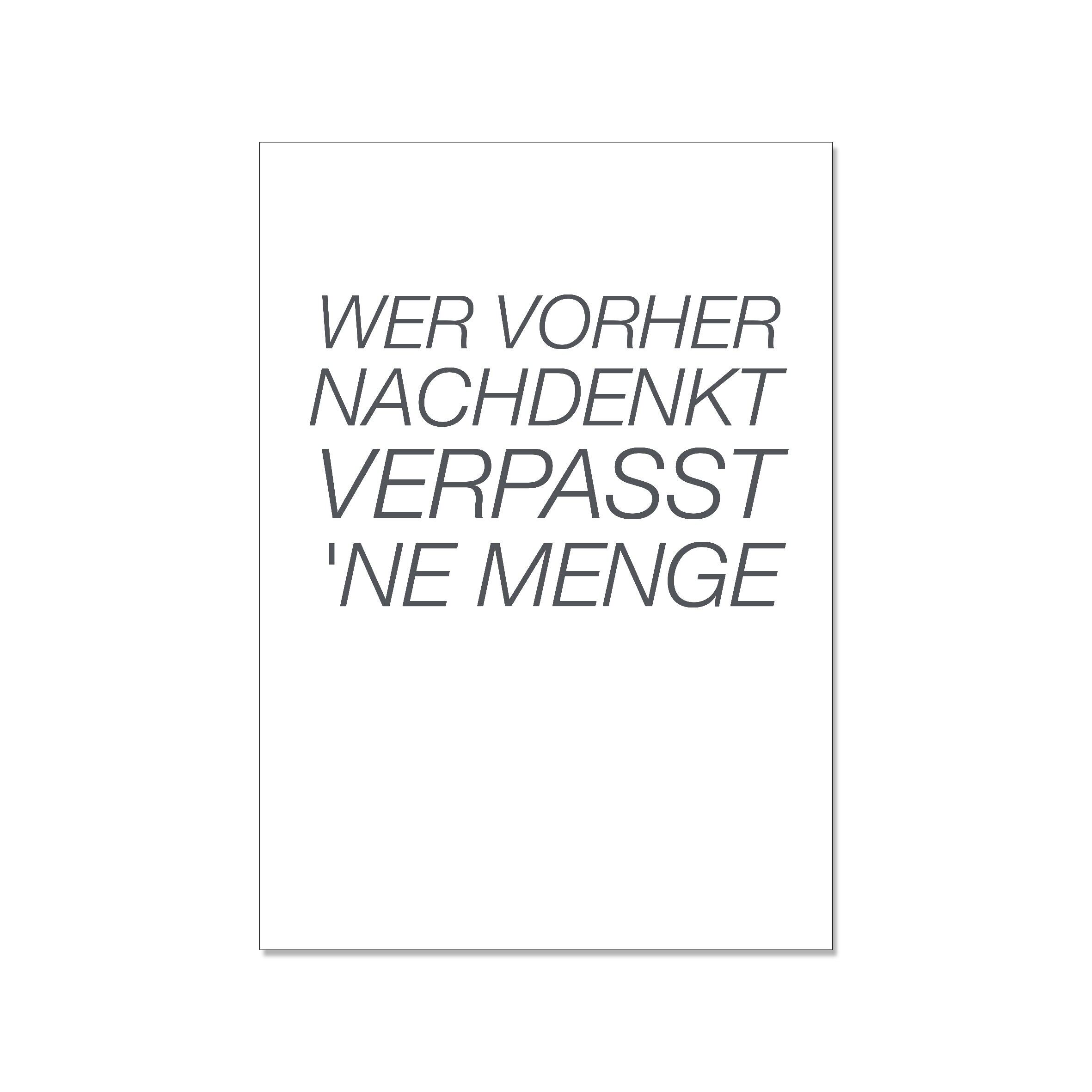 Cartolina alta, CHI CI PENSA PRIMA DI MANCARE MOLTO, grigio