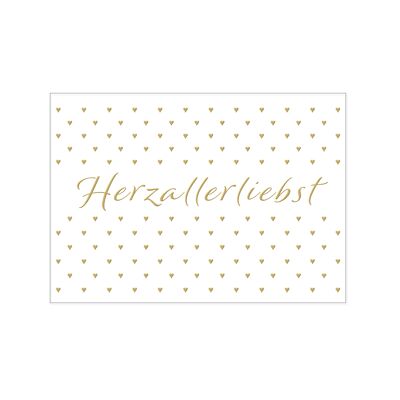 Postal paisaje, HERZALLERLIEBST, con lámina caliente