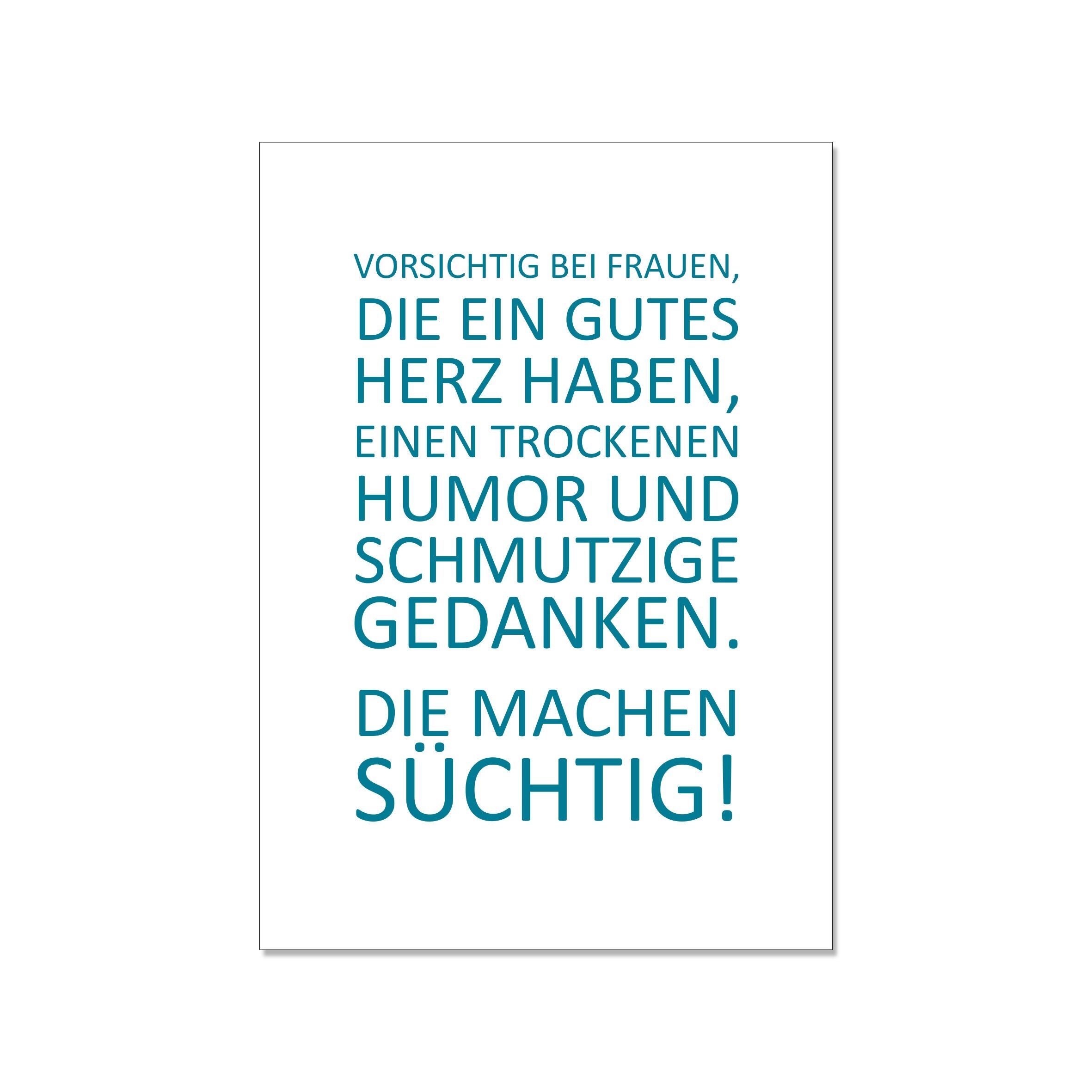Cartolina in alto, ATTENZIONE ALLE DONNE CHE HANNO UN BUON CUORE