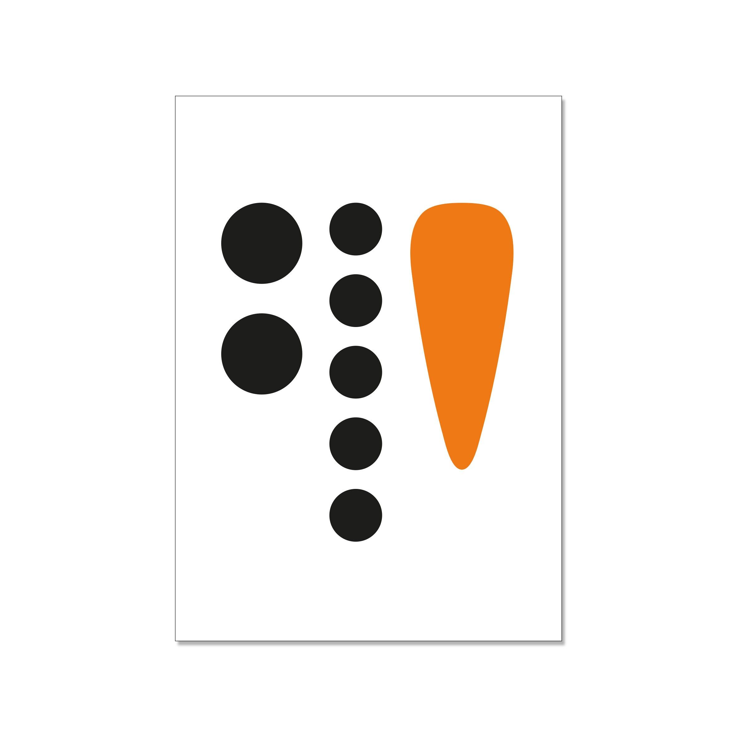 Cartolina alta, PUPAZZO DI NEVE - FAI DA TE