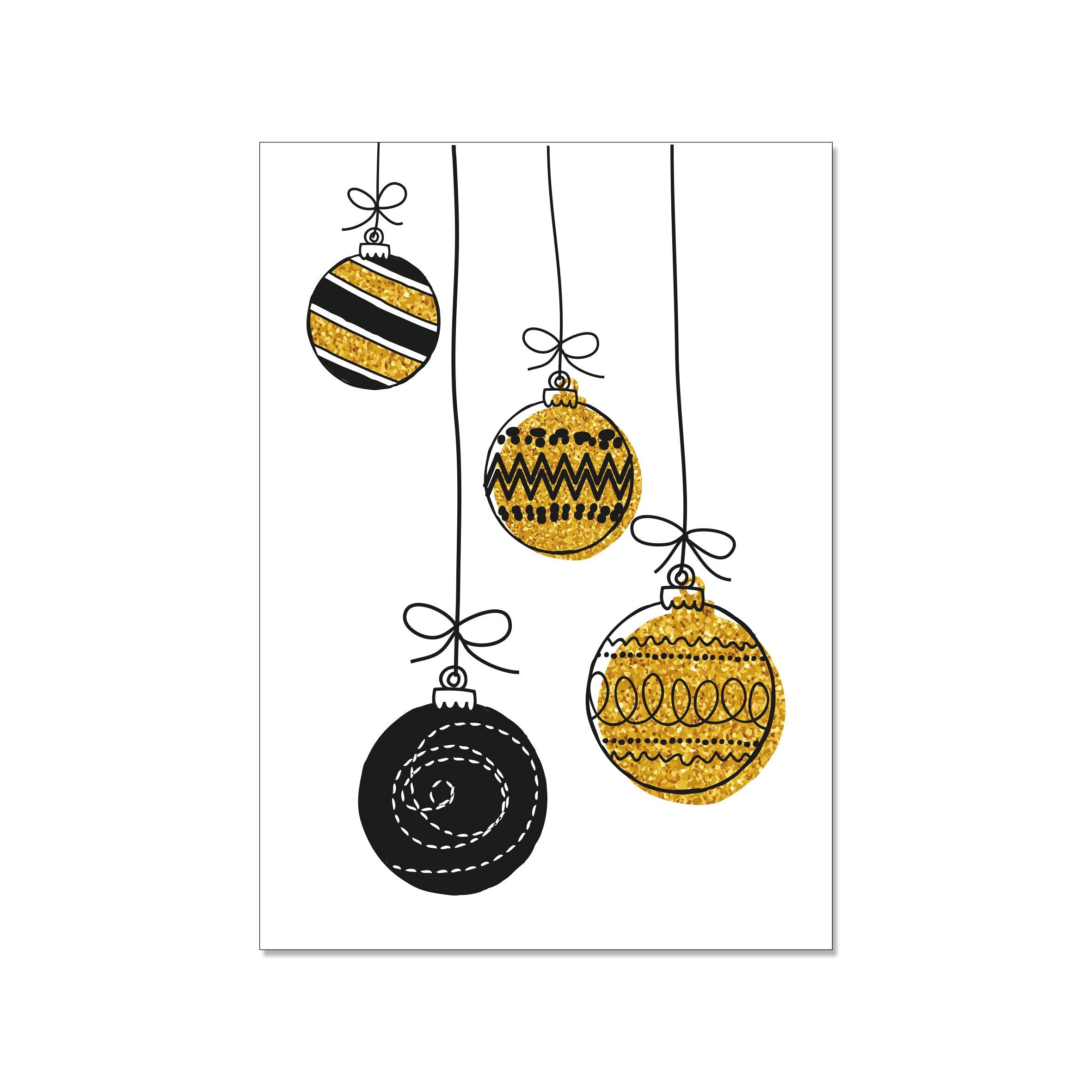 Cartolina alta, SCINTILLANTI SFERE DI NATALE